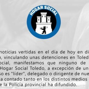 Hogar Social Toledo niega que las detenciones estén vinculadas con la organización y lamenta el "acoso"