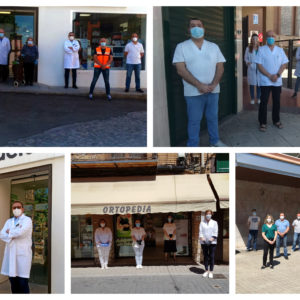 Los farmacéuticos de Toledo guardan un minuto de silencio por los fallecidos a causa del coronavirus
