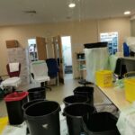 VÍDEO | «Las cataratas del Niágara» en el Hospital Virgen de la Salud tras el deshielo de la cubierta
