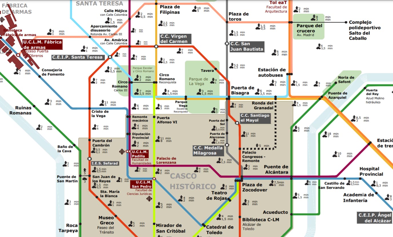 plano metro minuto ayuntamiento toledo