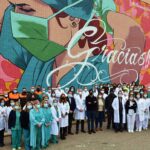 Talavera homenajea con un mural al personal sanitario por su trabajo durante la pandemia