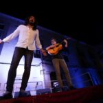 Los artistas Jeromo Segura, Álvaro Mora y Choro Molina, en el Festival Flamenco de Otoño de Toledo