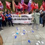 El personal de Limpieza y Ayuda a Domicilio sigue adelante con sus movilizaciones para exigir un "convenio decente con salarios suficientes"