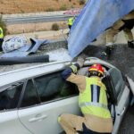 Un accidente entre un camión y un turismo obliga a cortar parcialmente un tramo de la A-42 a su paso por Toledo