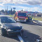 Una persona queda atrapada en su vehículo tras un accidente de tráfico múltiple en Toledo