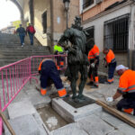 Cervantes regresa al Arco de la Sangre tras la reparación de sus anclajes
