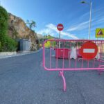 desprendimiento prohibido señal puente alcantara muro