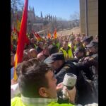 Detenidos dos manifestantes por agredir a la Policía en una de las protestas agrícolas de Toledo 