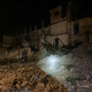 Se derrumba la fachada del antiguo Colegio de los Jesuitas de Oropesa a dos días de sus Jornadas Medievales