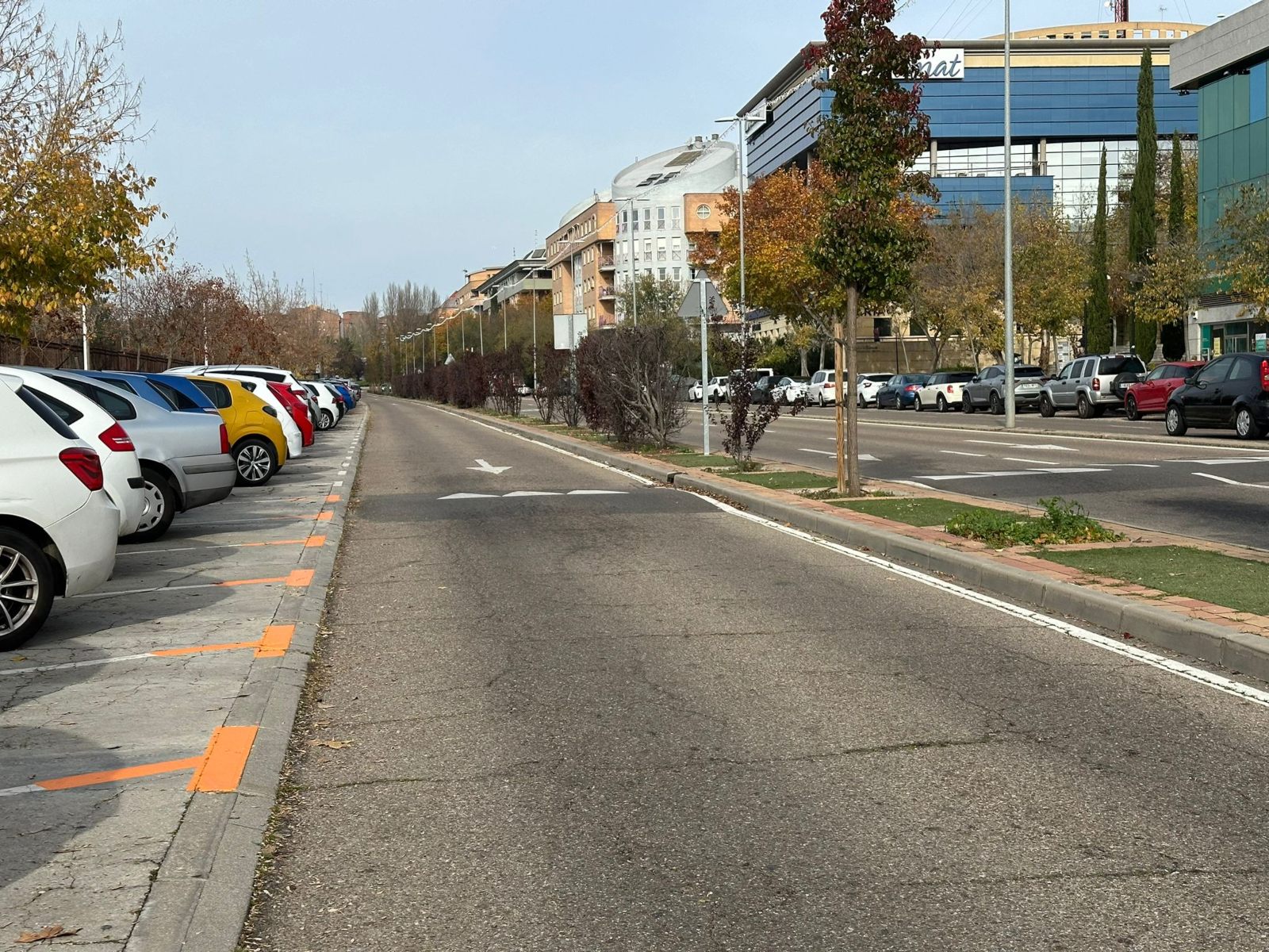 PP y Vox hacen de pago, por sorpresa, decenas de plazas de aparcamiento en la avenida de Europa