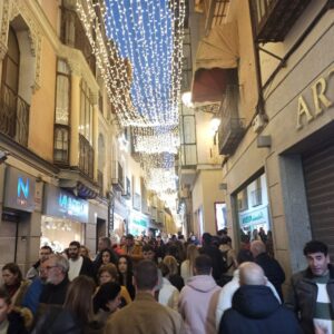 Vecinos del Casco Histórico protestan con carros de la compra este puente por "la masificación" del barrio