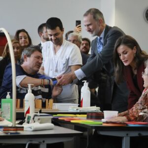 Los reyes conocen de cerca la atención del Hospital de Parapléjicos a personas con lesión medular