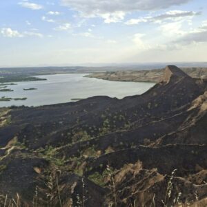 Una cosechadora originó el incendio en las Barrancas de Burujón que afectó a 130 hectáreas de terreno protegido
