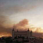 Balance de los incendios forestales en la provincia de Toledo este 2025: 3.170 hectáreas calcinadas Incendio de Polán desde el Casco Histórico