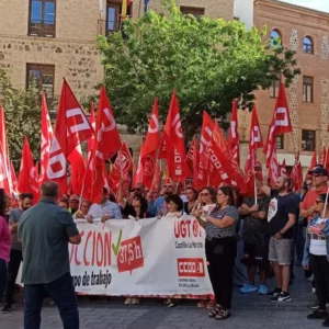 Los sindicatos se movilizan en Toledo a favor de la reducción de la jornada laboral: "Ya es hora”