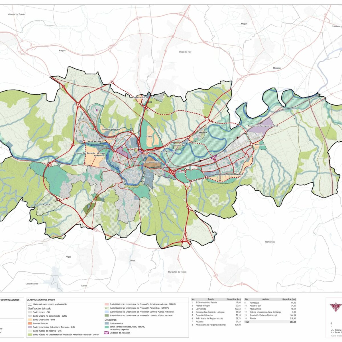 Así se puede consultar el borrador del POM de Toledo que prevé más de 18.000 viviendas, también en la Zona de Contacto