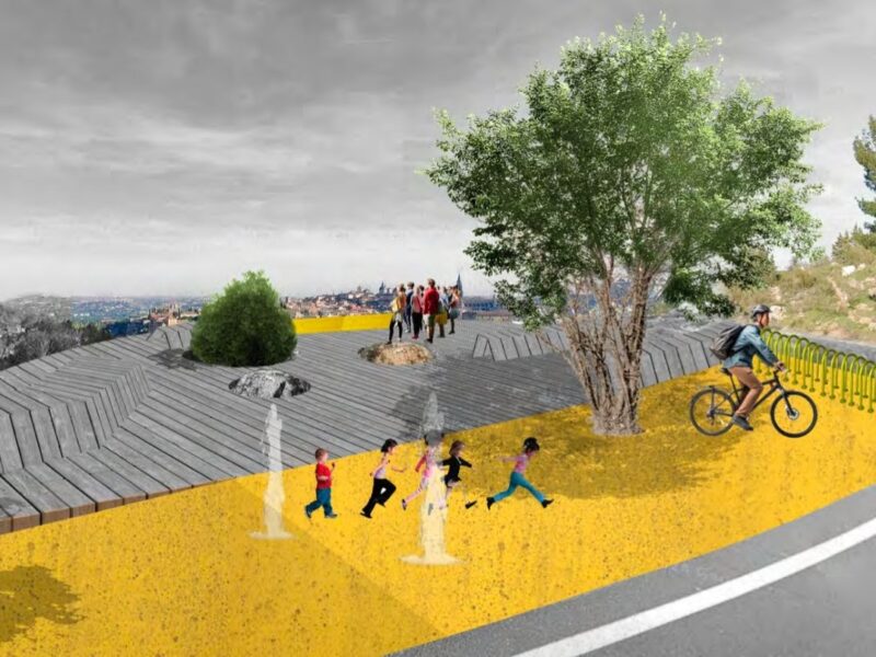 Una plaza-mirador, senderos, graderío o una fuente con chorros: así es el proyecto en el Valle que ha avivado la polémica en Toledo