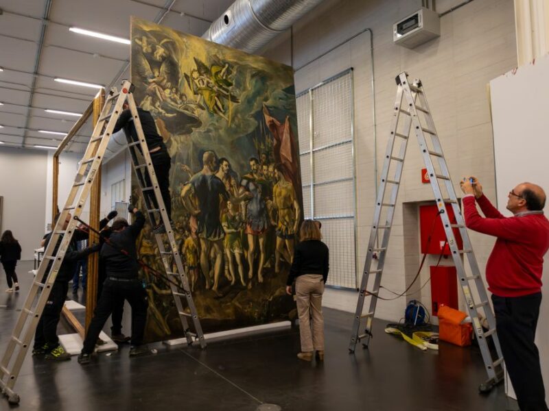 Patrimonio Nacional restaura la obra de El Greco 'El martirio de San Mauricio', encargado por Felipe II en 1580