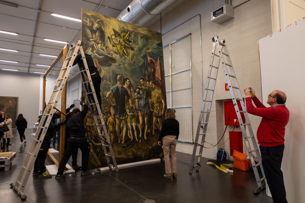 Patrimonio Nacional restaura la obra de El Greco 'El martirio de San Mauricio', encargado por Felipe II en 1580