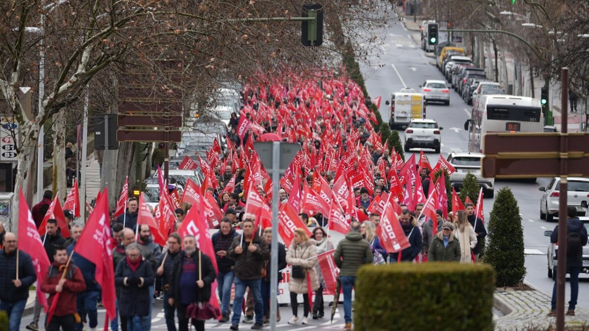 Unai Sordo, en la manifestación de CCOO en Toledo: "España necesita que el crecimiento de la economía llegue al conjunto de los hogares"