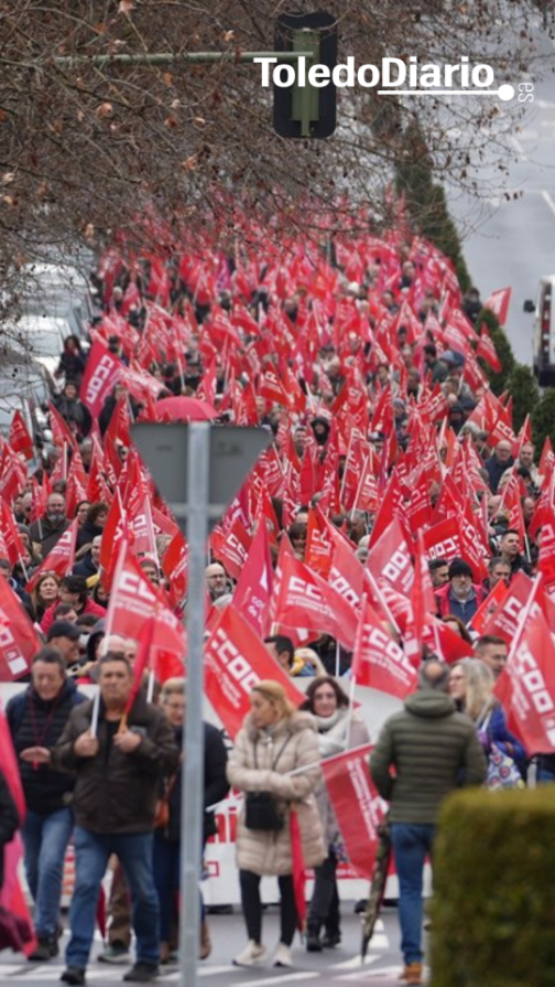 Unai Sordo, en la manifestación de CCOO en Toledo: "España necesita que el crecimiento de la economía llegue al conjunto de los hogares"