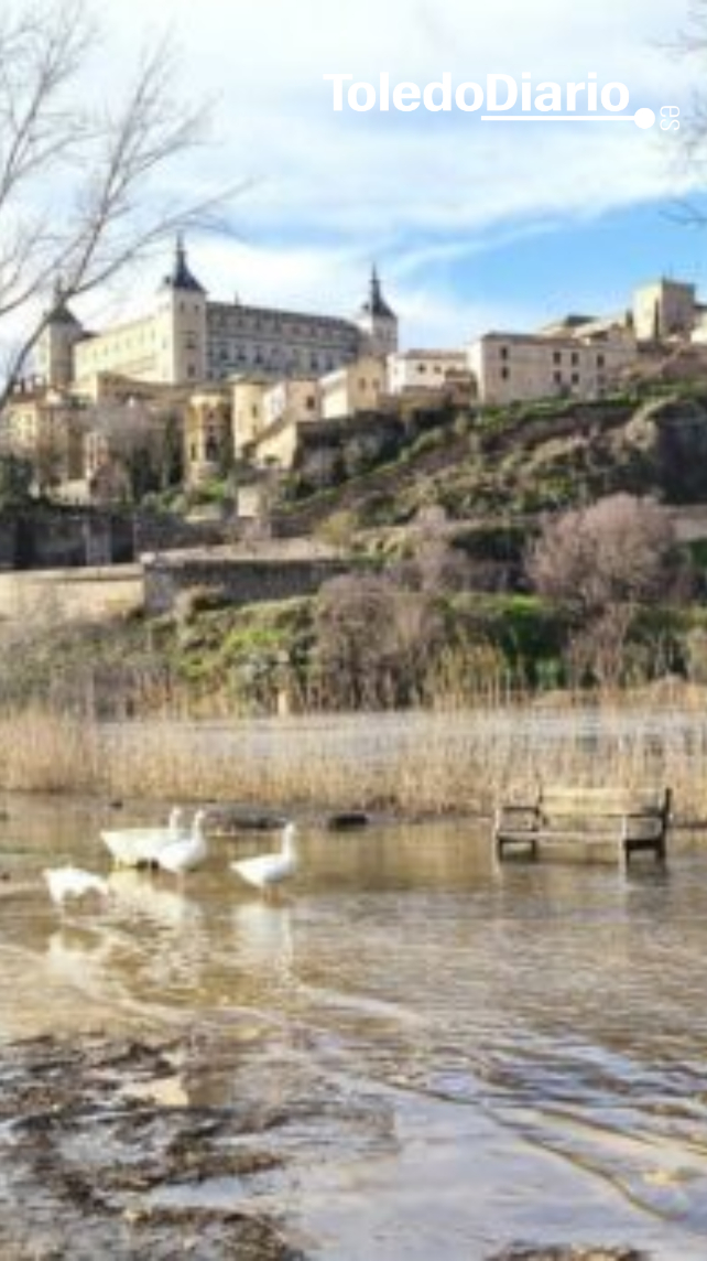 El caudal del río Tajo se eleva por encima de los 400 metros cúbicos a su paso por Toledo