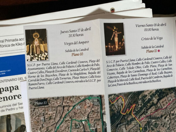 La Junta de Cofradías de Toledo distribuye 20.000 mapas de procesiones con las fechas de 2025: "Es una chapuza constante"