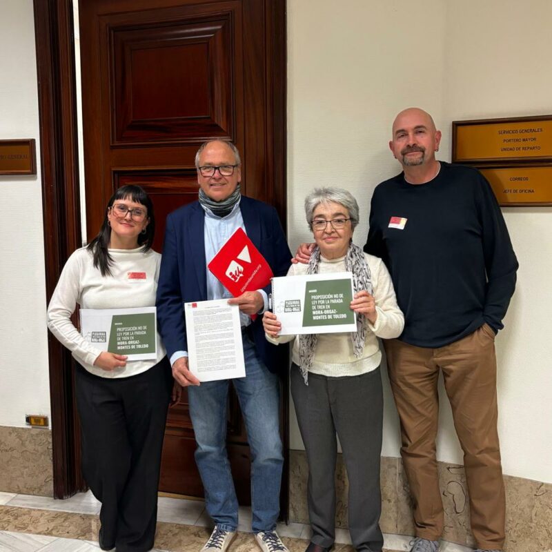 La Plataforma por la parada del Tren Mora-Orgaz llega al Congreso de los Diputados