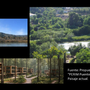 Hotel del puente de La Cava e infraestructuras azules y verdes de Toledo