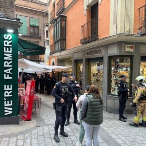 Una estufa provoca un incendio en un bloque de pisos en el Casco Histórico de Toledo sin causar heridos