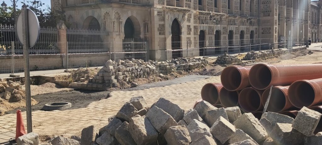 Tapan la zanja de la estación de tren de Toledo en la que se halló un posible muro romano un año después