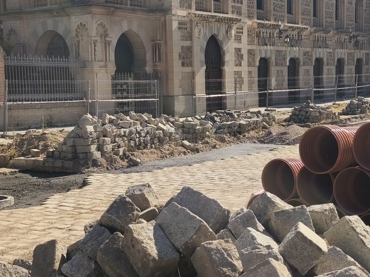 Tapan la zanja de la estación de tren de Toledo en la que se halló un posible muro romano un año después