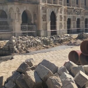 Tapan la zanja de la estación de tren de Toledo en la que se halló un posible muro romano un año después