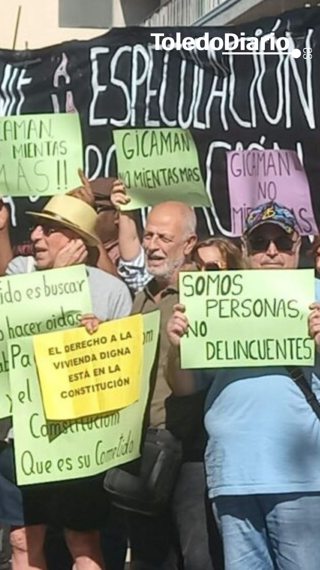Protesta en Toledo contra los desahucios en Río Yedra y la política de vivienda: "Es imposible encontrar un alquiler digno"