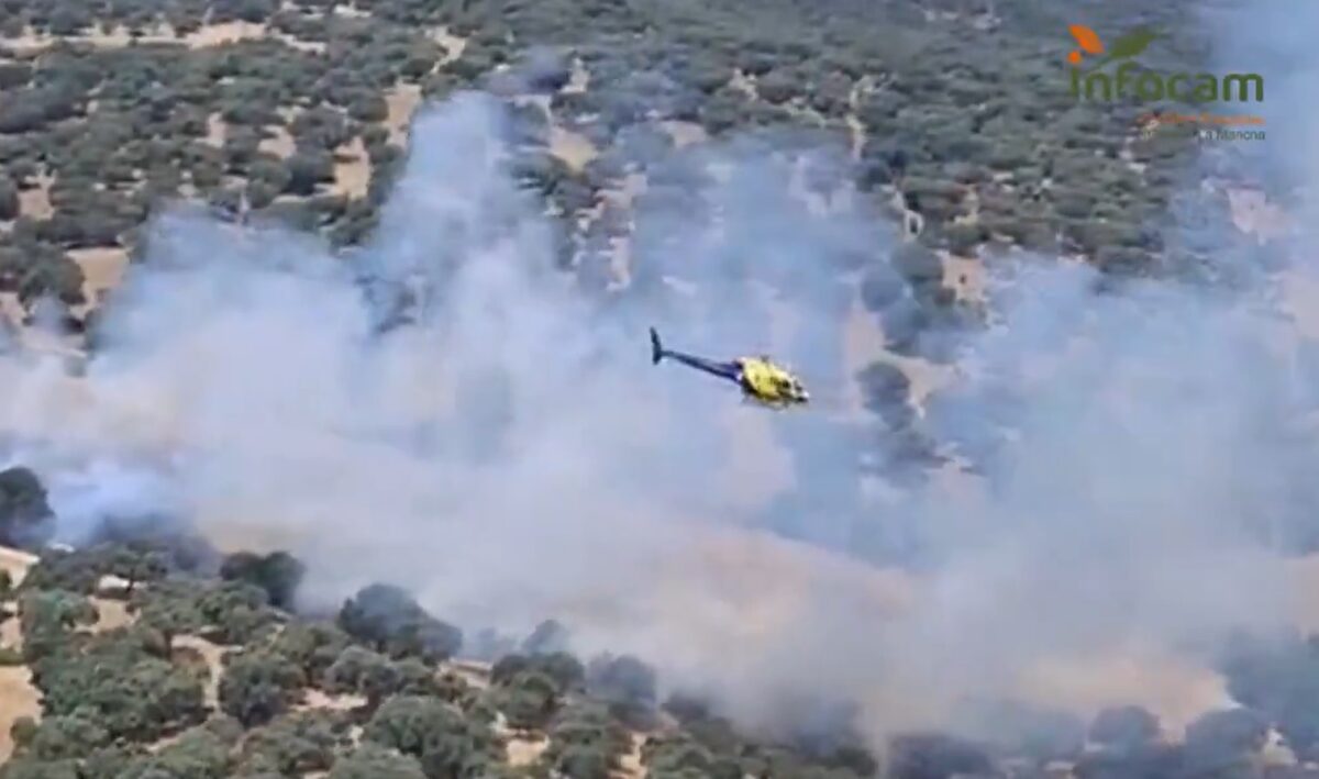 Extinguido un incendio forestal en Montesclaros que activó dos medios aéreos y tres terrestres