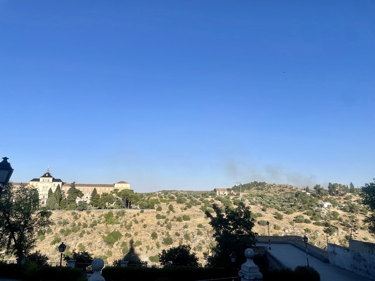 Se registra un nuevo incendio en los terrenos de la Academia de Infantería de Toledo