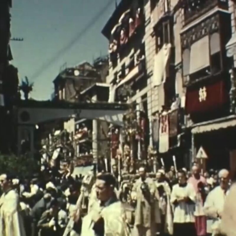 El Alcázar sin reconstruir y la Catedral sin verja: el Corpus de Toledo de 1957, en una filmación a color