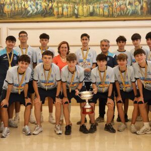 El CD Moprisala recibe el reconocimiento de la Diputación tras conquistar el Campeonato de España sub-16