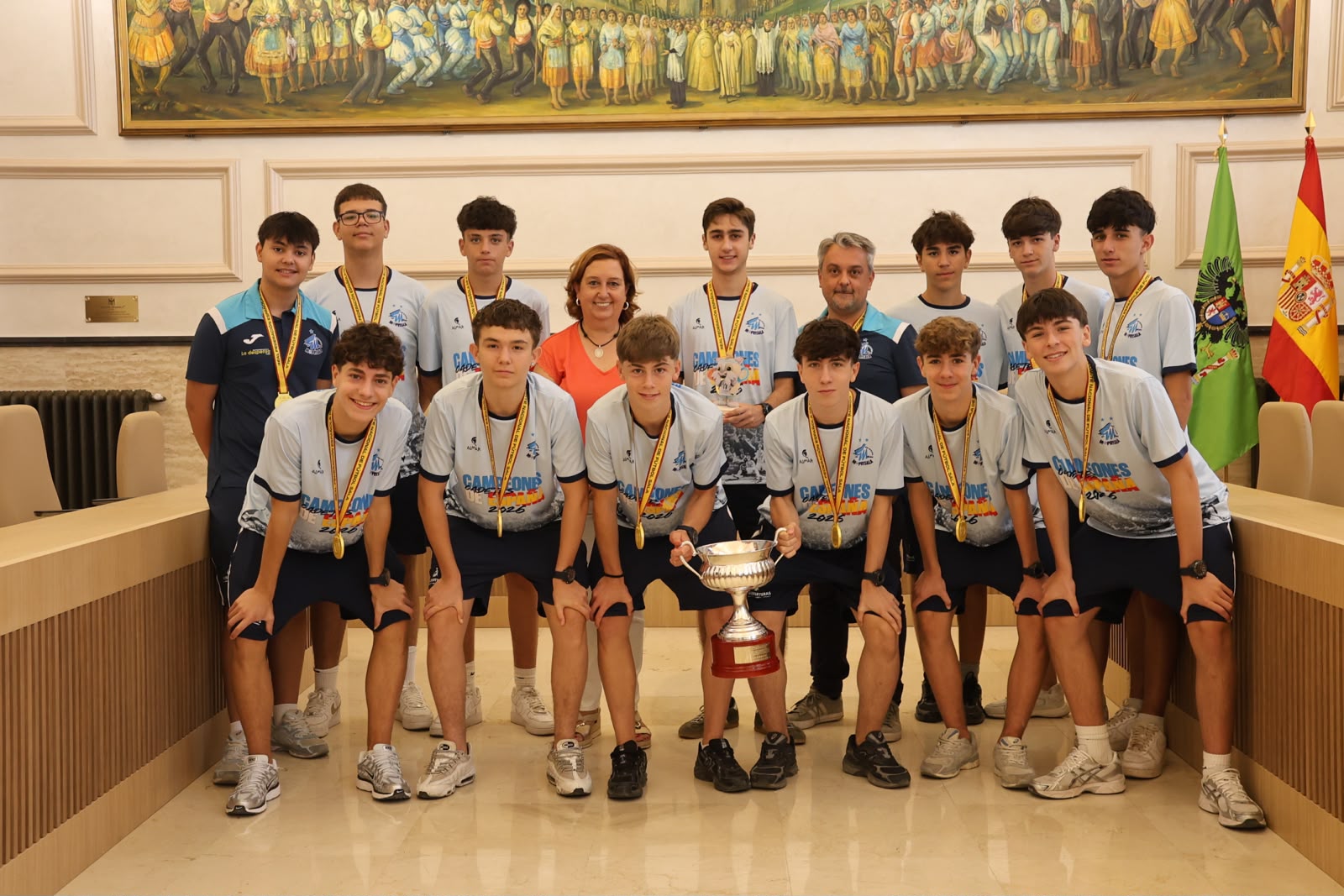 El CD Moprisala recibe el reconocimiento de la Diputación tras conquistar el Campeonato de España sub-16