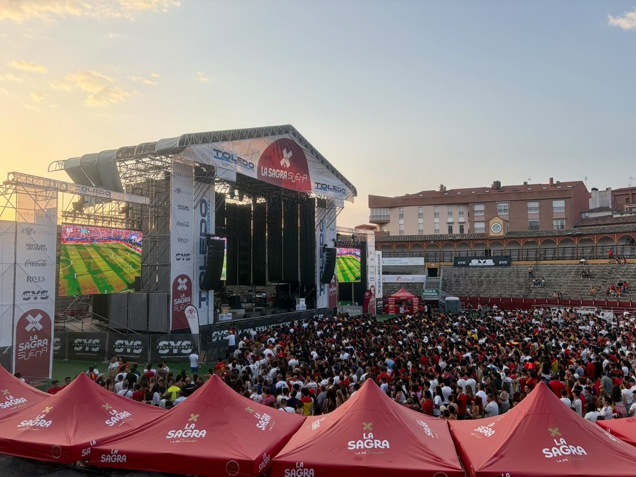 Así se preparan Toledo y Talavera para la final del Mundial: pantallas gigantes, cortes de tráfico y una fuente blindada