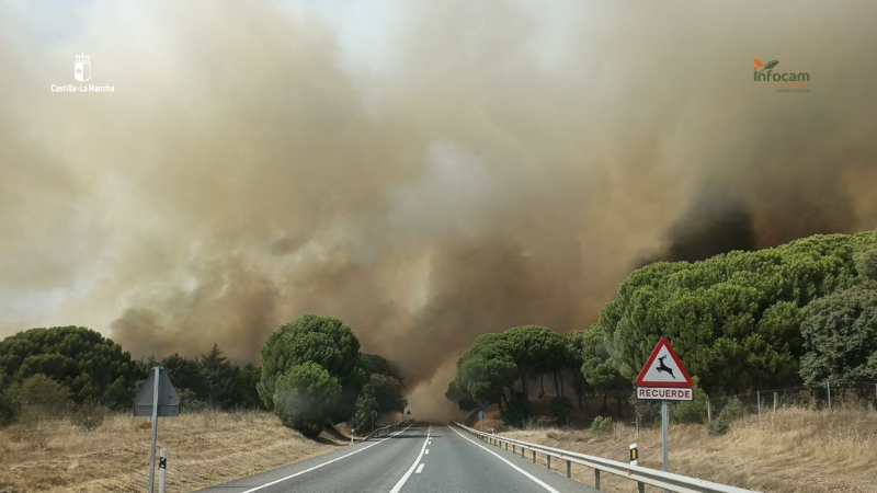 El incendio de Almorox entra en nivel 2 tras arrasar unas 300 hectáreas y dañar varias viviendas en El Encinar del Alberche