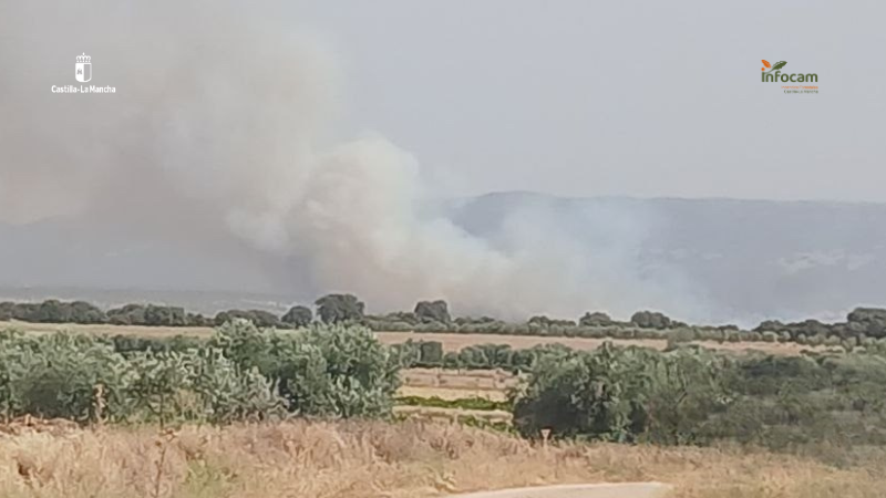 Declarado el Nivel 1 de emergencia en un incendio forestal en Mazarambroz por el riesgo de daños graves