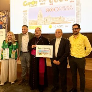 Cinco millones de cupones de la ONCE llevarán el 800 aniversario de la Catedral de Toledo por toda España