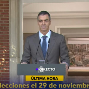 Pedro Sánchez adelanta las elecciones al 29 de noviembre: "Ahora depende de vosotros"