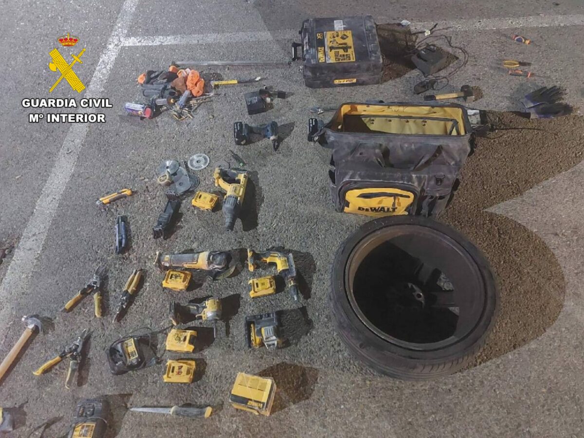 Detenidos tres jóvenes tras robar herramientas y maquinaria en una obra de Mocejón