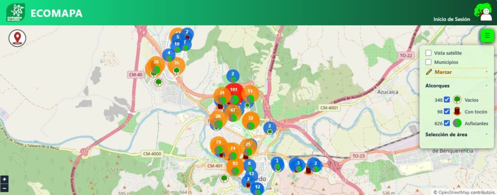 Ecomapa de Toledo/ Imagen: Ecologistas en Acción