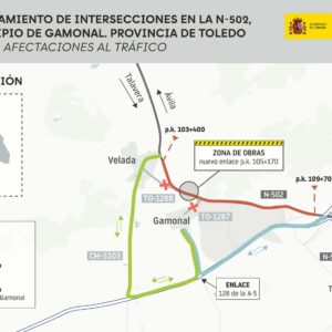 Transportes cortará el acceso a Gamonal por la TO-1287 a partir del 5 de octubre por las obras de la N-502